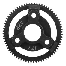 48P 72T Stahl-Stirnrad schwarz gehärtet RC 1/10