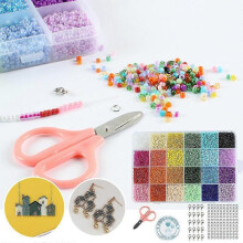 12000pcs 3mm Glass Seed Beads Kit for Jewelry Diy Making Loose Tiny Beads Set for Bracelets Earrings Necklace Art And Craft Making