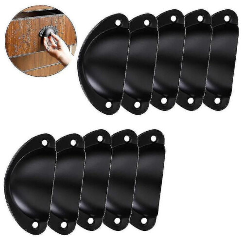 (Black) 20 Pack Hole Spacing Vintage Style Pulls Cup Pull Handles Knobs 1