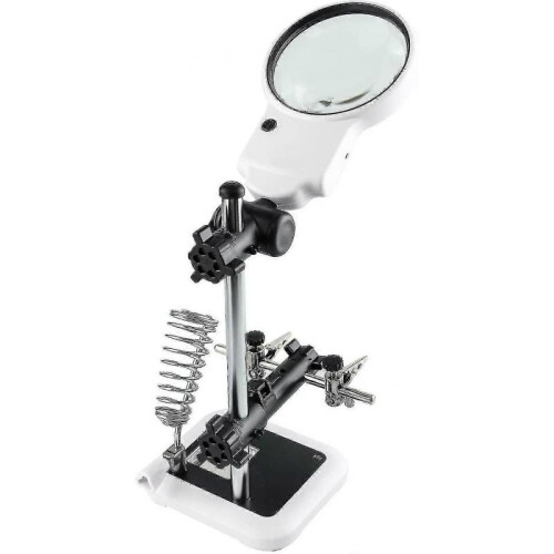 3.5x 5x 8x Usb 6pcs Led Table Lamp Led Illuminated Desk-top Welding Magnifier 1