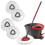3pcs L-microfiber Wring Spin Mop Triangle Head Replacement Refill Home Cleaning Tool 1