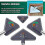 Microfiber Dust Mop Dusting Tool Kits with Extension Pole 85 Inches Wall Cleaner Triangle Shaped 360 Rotating Wall Cleaner with 6 Replacement Pads 2