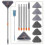 Microfiber Dust Mop Dusting Tool Kits with Extension Pole 85 Inches Wall Cleaner Triangle Shaped 360 Rotating Wall Cleaner with 6 Replacement Pads 1