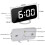 Large Led Mirror Clock Display with 2 Usb Charger Ports, Auto Dimming 3