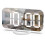 Large Led Mirror Clock Display with 2 Usb Charger Ports, Auto Dimming 1