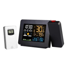 Digital Alarm Clock with Temperature and Time Projection