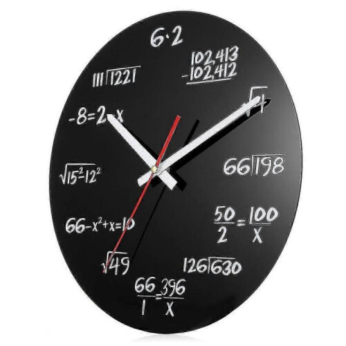 Acrylic Silent Wall Clock Mathematical Formula for Classroom Home Office 1