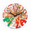 12 Inch Wall Clock Creative Pizza Silent Clock for Home Office Decoration 1