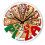 12 Inch Wall Clock Creative Pizza Silent Clock for Home Office Decoration 3