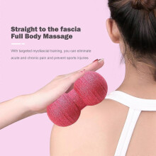 (Pink) EPP Lacrosse Myofascia Ball Peanut Massage Ball Lightweight Fitness Body Exercise Relief Pain Deep Tissue Trigger Point Massager