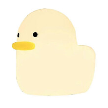 Led Duck Night Light, Cute Duck Silicone Nursery Night Light Rechargeable Table Lamp Bedside Lamp with Touch Sensor for Women Bedrooms, Living Room