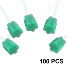 (green)100 Pcs Oral Sponge Sterile Oral Care Sponge Oral Care