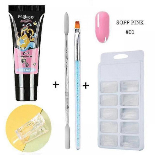 (A11)Nail Art Quick Dry Light Therapy Gel Multi-colour Extension Gel 15ml Set