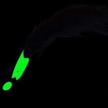 (Green) 1 Pcs Soft Fishing Lures 3cm 4g Luminous Fishing Baits with Feather Tail Outdoor Fishing Tools