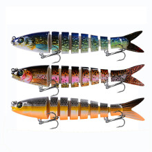 (C) 1PC 135mm 19g Multi Hard Bait Sea Fishing Lure 4D Fish Lures With 2 Hooks