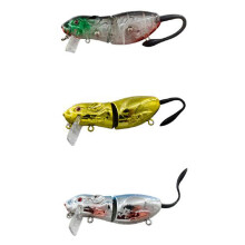 (Type 1) 1PC 16CM 45g 3D Eyes Mice Rat Shape Lure Artificial Fishing Bait With 2 Hooks Fishing Tackle