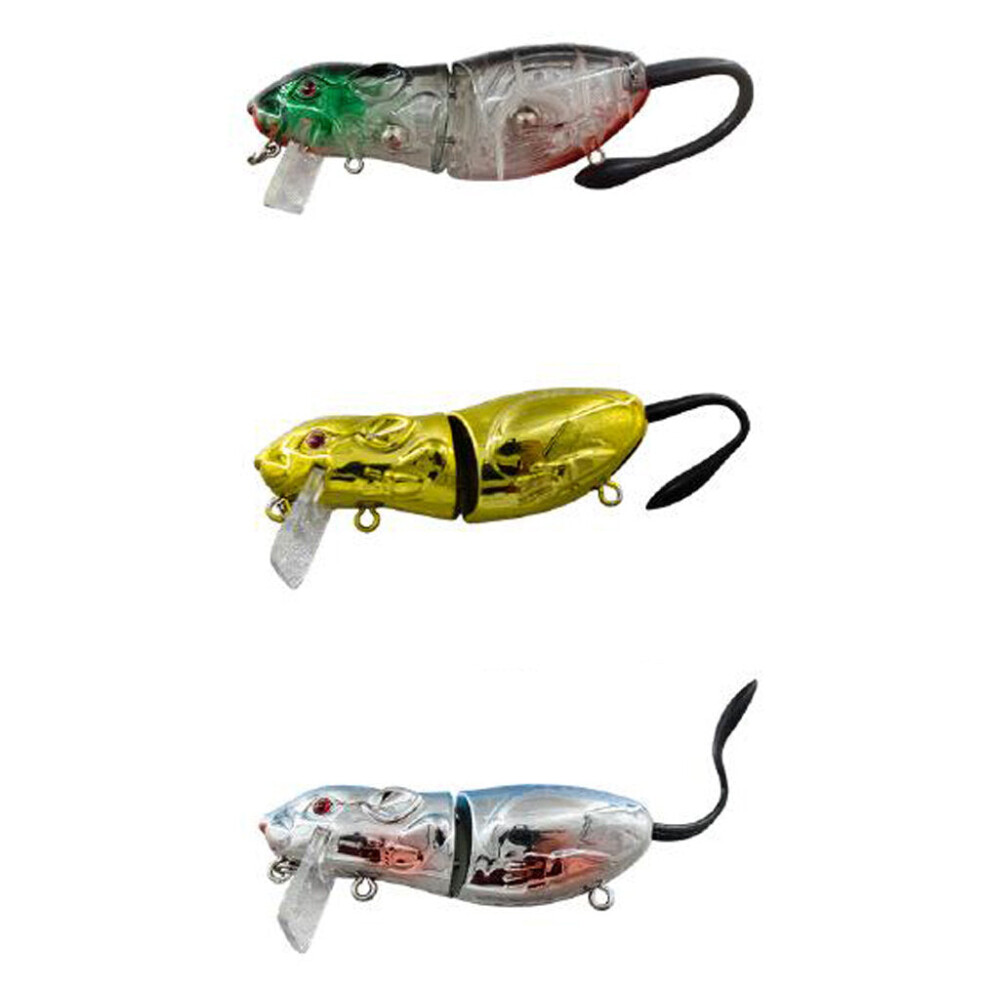 (Type 3) 1PC 16CM 45g 3D Eyes Mice Rat Shape Lure Artificial Fishing Bait With 2 Hooks Fishing Tackle