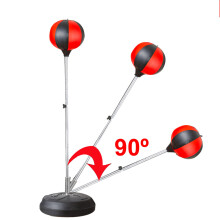(Red) 47.24-59.05inch Boxing Target Adjustable Speed Ball Bag Sport Fitness Training Punch Ball with Boxing Gloves