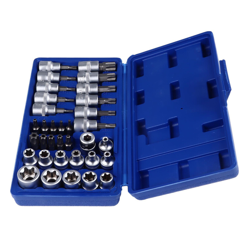 34Pcs Star Screwdriver Bit Socket Set - Chromium Vanadium Steel, Universal Repair 4631338003034