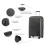 (black, 14+20inch) 20/24/28Inch Suitcase Set Spinner Hard Shell PPLuggage Set 4