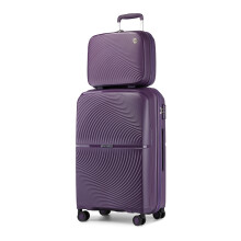 (purple, 14+20inch) 20/24/28Inch Suitcase Set Spinner Hard Shell PPLuggage Set
