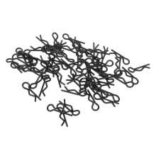 60 Stück RC Body Clips 17 mm Ø 1,0 mm Schwarz 1/16-1/18