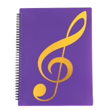 Notenordner Spiral-Bound Sheet Music Binder, 20 Sleeves, 40 Pages, Waterproof A4 File Folder for Musicians