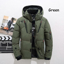(4XL, green) -30 Winter Men Duck Thick Down Jacket Men Snow Parkas Coat Male Warm Winter Down Jacket Outerwear