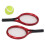 4er-Set Mini-Tennisschläger, 1:12, 93,8 cm, Kunststoff 11