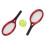 4er-Set Mini-Tennisschläger, 1:12, 93,8 cm, Kunststoff 10