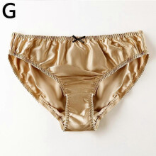 (M,champagne)Women's Mulberry Silk Panties Underpants Soft Comfort Underwear Solid Girls Female Briefs Sexy Lingerie Plus Size Lingerie