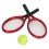 4er-Set Mini-Tennisschläger, 1:12, 93,8 cm, Kunststoff 6