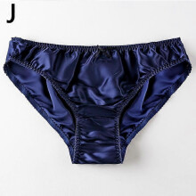 (XL,navy)Women's Mulberry Silk Panties Underpants Soft Comfort Underwear Solid Girls Female Briefs Sexy Lingerie Plus Size Lingerie