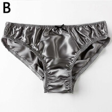 (3XL,grey)Women's Mulberry Silk Panties Underpants Soft Comfort Underwear Solid Girls Female Briefs Sexy Lingerie Plus Size Lingerie