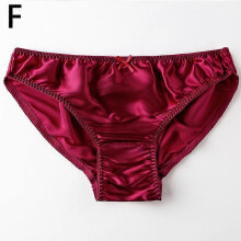 (L,red,wine)Women's Mulberry Silk Panties Underpants Soft Comfort Underwear Solid Girls Female Briefs Sexy Lingerie Plus Size Lingerie