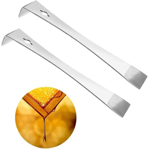 Beehive Scraper, Stainless Steel, 2-Piece Beekeeping Tool Set, Langstroth Compatible, Professional Beekeeping Equipment 2