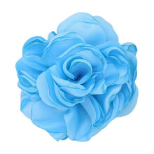 (light blue)1PC Art Flower Brooch Fabric Corsage Gift Cloth Lapel Pin Handmade Elegant Jewelry Wome