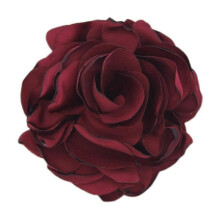 (wine red)1PC Art Flower Brooch Fabric Corsage Gift Cloth Lapel Pin Handmade Elegant Jewelry Wome