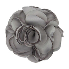 (gray)1PC Art Flower Brooch Fabric Corsage Gift Cloth Lapel Pin Handmade Elegant Jewelry Wome