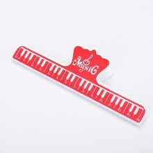 Compact Music Page Clips Red Color Small Size Metal Construction Sheet Music Page-Turner