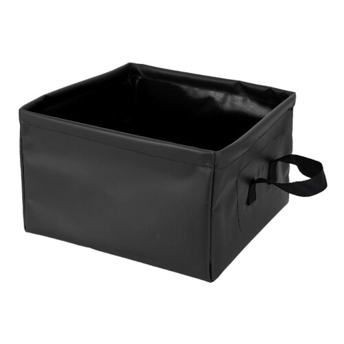 13L faltbarer Camping-Eimer schwarz tragbar 1