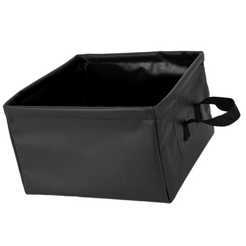 13L faltbarer Camping-Eimer schwarz tragbar