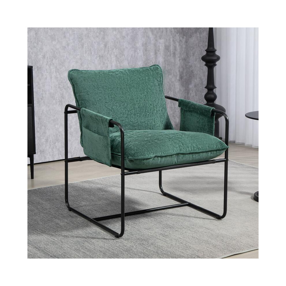 (Default) Minimal Padded Accent Chair, with Pockets - Green-image-OPC-PJGPKT2-NEW