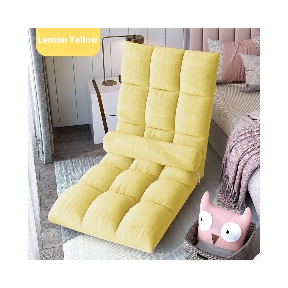 ((Upgrade Thickening), 18-Grid Breathable S-7) Lazy Sofa Bedroom Dormitory Single Seat Cushion Folding Backrest Chair Bed Backrest Bay Window Balcony-image-OPC-PJGPM7N-NEW