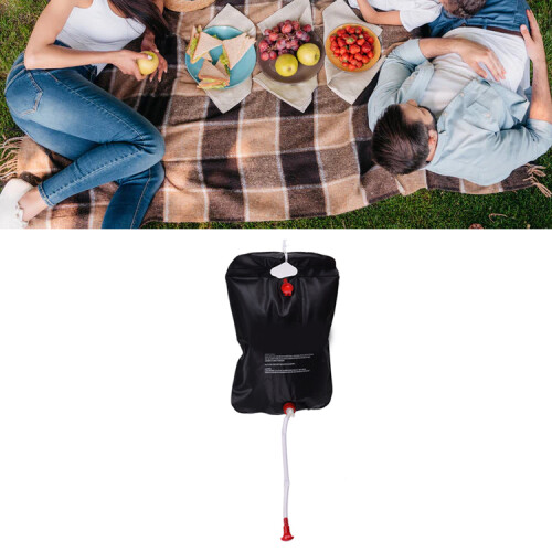 Faltbarer 20L Solarduschbeutel Camping Tragbar PVC 2