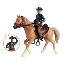 Gelbes Cowboy-Pferd-Spielzeug lebensechte Tischfigur