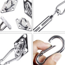 S-Haken-Set für Sonnensegel 304 Edelstahl M6-Befestigungen