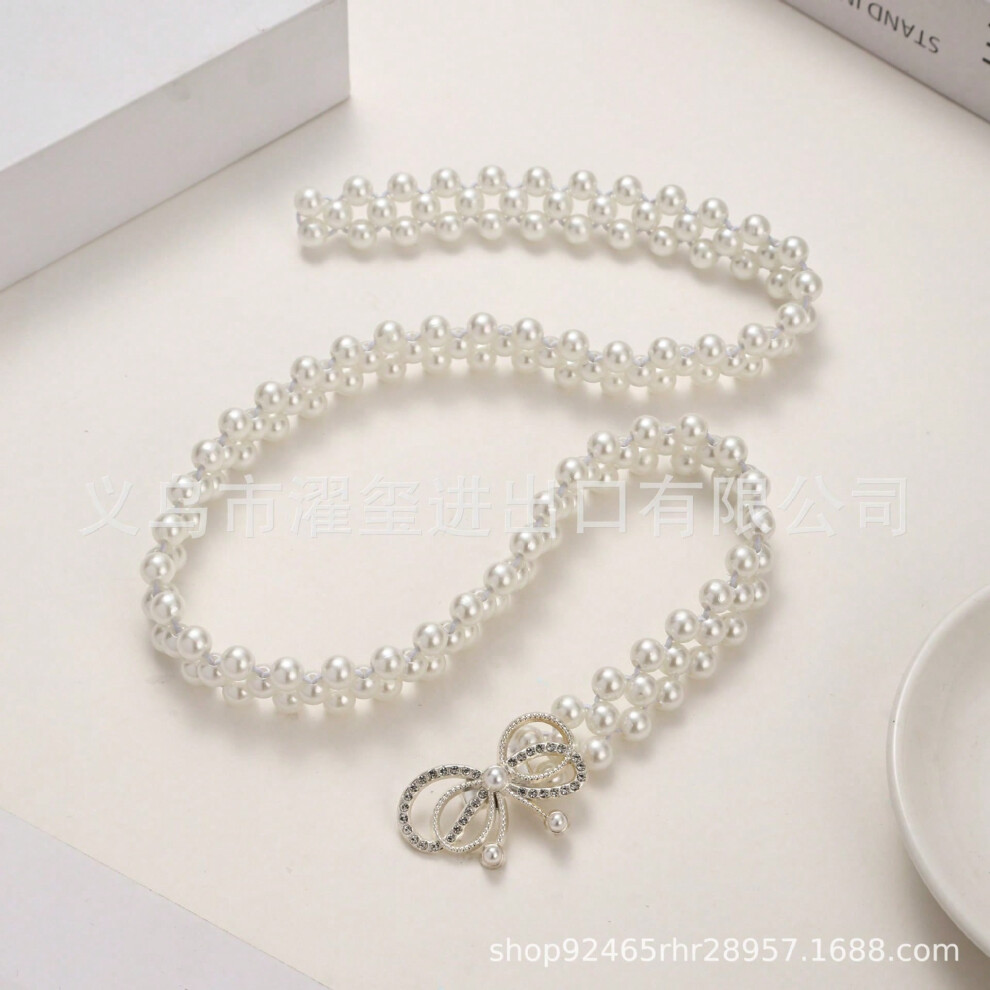 Pearl butterfly waist chain fashionable high-end exquisite girls' accessories all-match dress jeans chain