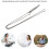 Unisex Silber Stressabbau-Kette 50,8cm 69cm 4