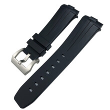24mm Black Green Waterproof Watch Strap For Panerai PAM00111/441 Butterfly Buckle